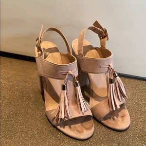 Soft Pink open Toed Heels